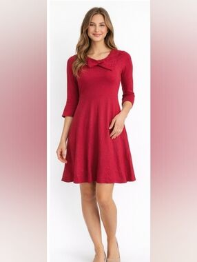 4/$20 Queen's Court Red Mini Dress with Bow